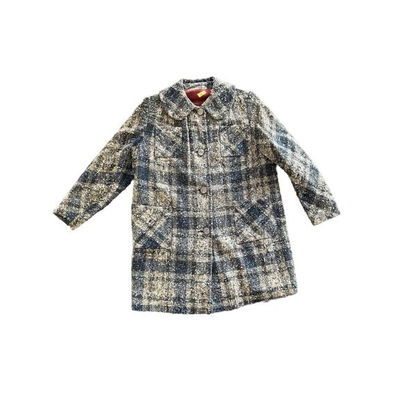 Vintage Union Label 1950s Speckled Wool Flannel Pattern Coat. EUC. One Of A Kind - Picture 1 of 12